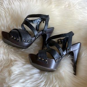 Shi black heeled sandals 7